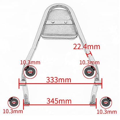 Replacement for B.M.W R18 R 18 R-18 2020 2021 2022 2023 Motorcycle Detachable Sissy Bar Rear Passenger Backrest Back Rest Cushion Seat Pad Rear Backrest Accessories (Black)