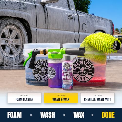 Chemical Guys Extreme Bodywash & Wax Foaming Car Wash Soap - Soap for Foam Cannons, Foam Guns, or Bucket Washes for Cars, Trucks, Motorcycles, RVs, and More, Grape Scent - 128 oz (1 Gallon) - size: 128 Ounce (Pack of 1)