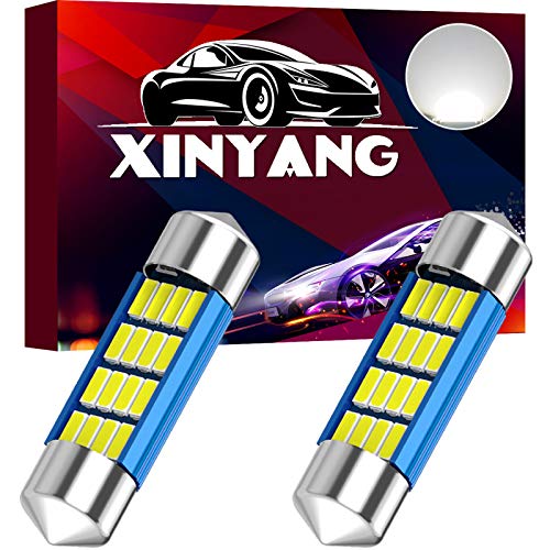 2PCS 6418 LED Car Bulb 1.42in 36mm Festoon LED Light Bulb Super Bright 16-SMD 4014 Chipsets, 6413 C5W 6461 6423 Canbus No Error LED Lamp for Car Interior Map Dome License Plate Lights 6500K White - color: White, size: 6418 36mm