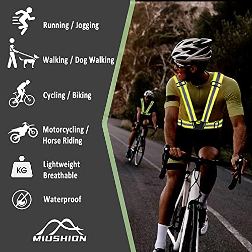 Reflective Vest - Running Vest Reflector, Reflective Running Vest with Safety Straps, High Visibility Reflector - color: P-20pcs Green