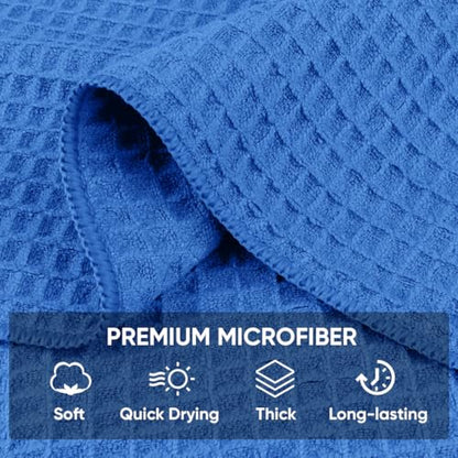 HOMEXCEL Waffle Weave Microfiber Towel, 10 Pack Lint Free Cleaning Rags, 12 x 12 Inches Barista Towels, Reusable Microfiber Cleaning Cloth for Household, Kitchen, Glass and Window, Multicolor - color: Multicolor