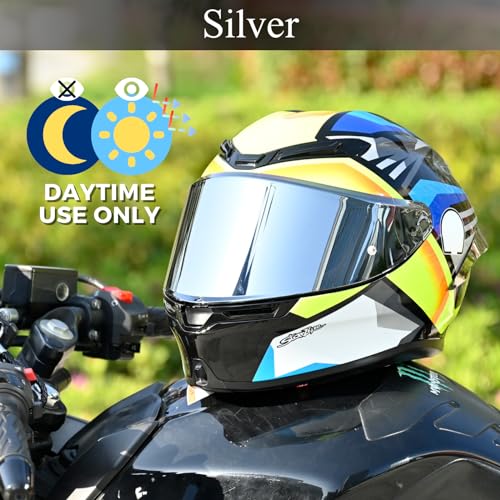 Compatible With K6S Visor K6 Face Shield Replacement Tinted Visor Helmet Accessories (Silver) - color: Silver
