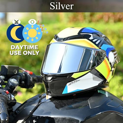 Compatible With K6S Visor K6 Face Shield Replacement Tinted Visor Helmet Accessories (Silver) - color: Silver