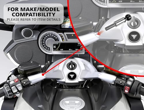 Tackform Aluminum Motorcycle M10 Handlebar Bolt Adventure Phone Mount - Vibration Dampening and Wireless Charging | Short Reach | Compatible with BMW K1600 GT/GTL, R1200 RT, R1250 RT (Year Specific)