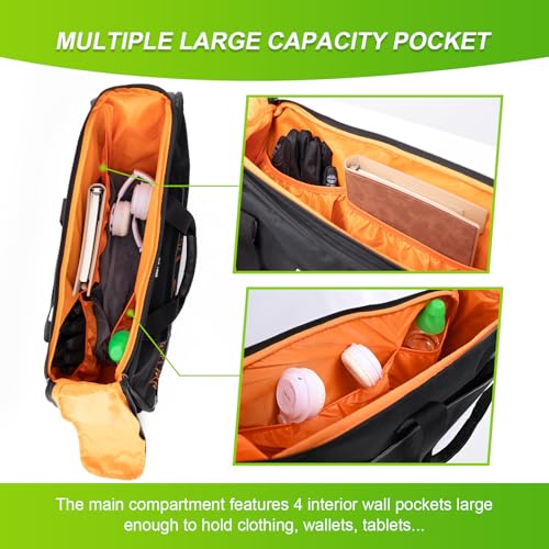 Mofun Saddlebag Liner Bags Hard Saddle Liner bag Organizer With Red Compatible with Harley Touring Street Road Electra Glide Road King 1993-2025, 2 Bags - style: Black With Orange Liner