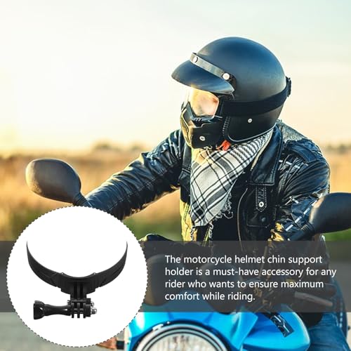 KALLORY Motorcycle Helmet Portable for Camera Chin Mount Kit Abs Material with Firm Camera Fixation and Motorcycle Helmet for Riding