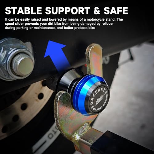 M6 Swing Arm Spool Sliders Universal CNC 6MM Rear Swingarm Sliders Stand Compatible With R7 YZF R1 R3 R6 R6S YZF600R FZ1 FZ6 FZ6R FZ8 FJ09 FZ09 FZ10 MT09 MT10 (Blue - M6) - color: Blue - M6