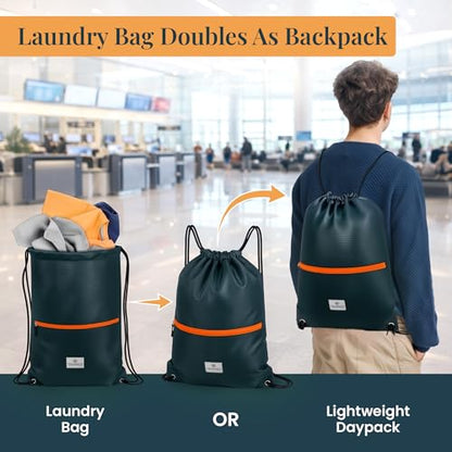 Extra Large Compression Packing Cube 6 Piece Set for Travel and Check Luggage by TRIPPED Travel Gear - color: Grey/Orange