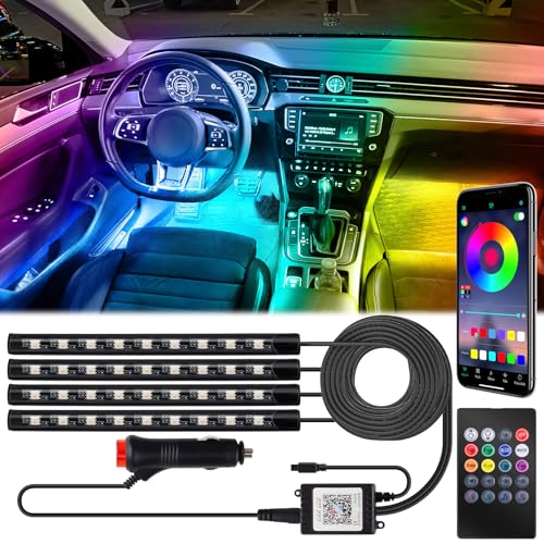 BFXM Car Interior Lights, Car Accessories Interior, 12V LED Strip Lights with Cigarette Lighter Adapter, Ambient Lighting Car, App & Remote Control Music Sync Color Change Lights for Truck Car Decor - color: Cigarette Lighter Adapter (36LED Beads)