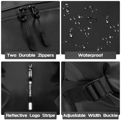 Motorcycle Backpack, Waterproof Helmet Backpacks for Men Large Capacity Storage Motorcycle Bag with Reflective Stripe - size: Medium