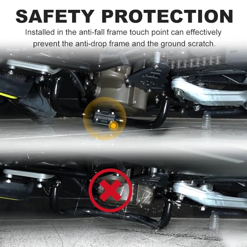 Motorcycle Bumper Blocks, Motorcycle Engine Bumper Guard Block Drop Protection Crash Bar Protector Universal for 22MM 25MM 28MM