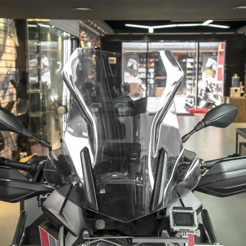 Motorcycle Tall Windscreen Windshield Screen Shield Wind Deflector Compatible with B.M.W R1200GS LC R 1200GS ADV 2014-2018 R1250GS R 1250GS Adventure 2018-2023 (Light Smoke) - color: Light Smoke