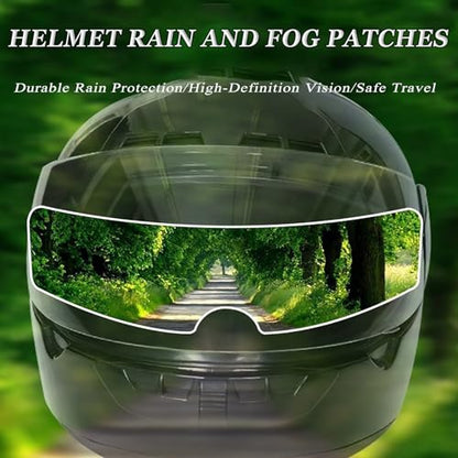 4Pcs Anti-Fog & Rain Helmet Visor Film for Shark Evo-GT, Clear Motorcycle & E-Bike Helmet Lens Protector, Water Resistant Scratch-Resistant Visor Sticker