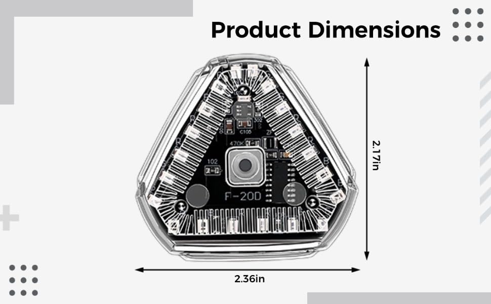 USB Rechargeable Motorcycle Lights, 2 Pcs Solar Powered Led Warning Lamps, Triangle Design, Easy to Install