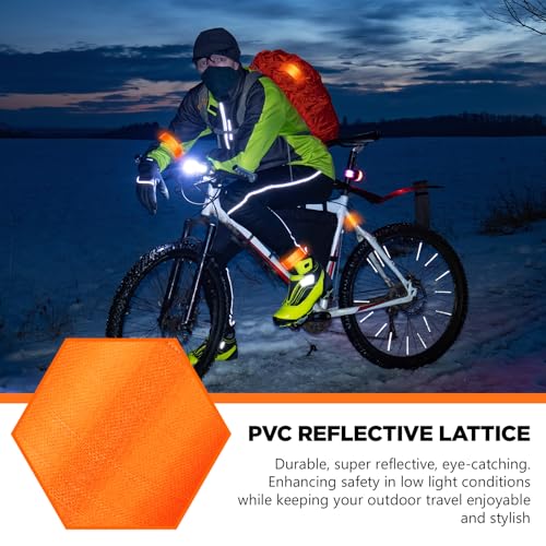 Halloscume Reflective Arm Bands 15.75 in Reflective Snap Bands Slap Bracelets High Visibility Safety Ankle Strips Gift for Night Walking Cycling Running Jogging Hiking - color: Orange