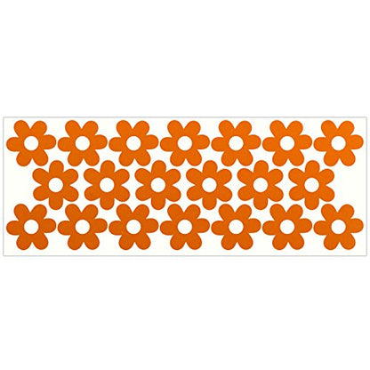 LiteMark Reflective Petal Flower Power Vinyl Stickers, Great for Laptop, Phone, Helmets, Bicycles - Orange, Pack of 20 Pcs - color: Orange