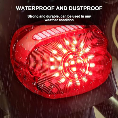 Motorcycle LED Rear Tail Light Red Strobing Turn Signal Brake Lights Low Profile Replacement for Harley Dyna Sportster 883 1200 Road King Tour Glide Road Glide Road King - color: red-2
