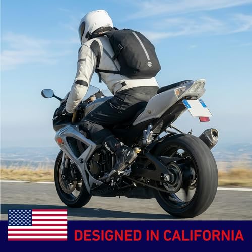 Nomad Motorcycle Backpack for Men/Women, Helmet/Laptop Luggage Bag Reflective Motorbike Riding Back Packs Lightweight Weekender Daily Travel Gear Bag Hiking Backpack for Camping, Sport, Gym, Cycling