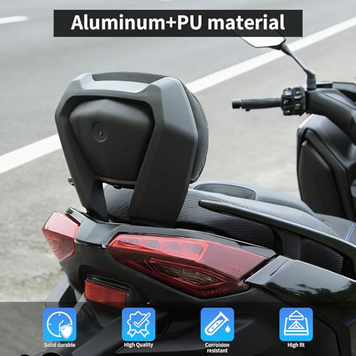 Motorcycle Sissy Bar Detachable Passenger Backrest | Compatible with Yamaha XMAX300 X-MAX 300, 2023-2024, Quick Release