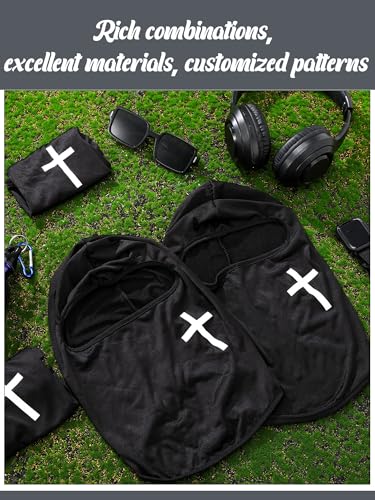 9 Pack Ski Mask for Men Balaclava Full Face Mask Breathable Winter Windproof Hood for Motorcycle Snowboard - color: Black, style: Stylish