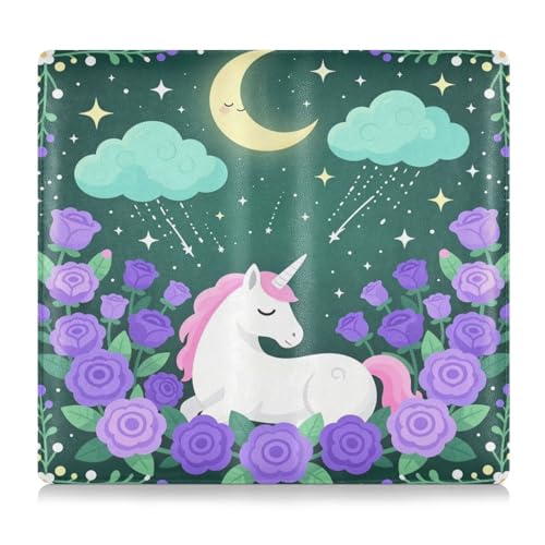 GuoChe Pu Leather Registration and Insurance Card Holder Men Women Document Wallet for any Car, Truck, Motorcycle, Trailer or Boat Pretty Fantasy Creature & Florals - color: 23