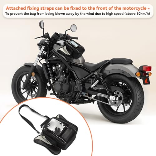 Dracarys Motorcycle Tank Bag Oxford Saddle Black Motorbike Bag - Strong Magnetic Bag for Honda Yamaha Suzuki Kawasaki Harley - size: 10Liter