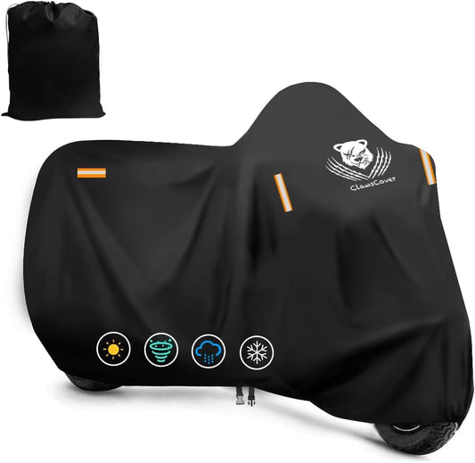 Motorcycle Covers Waterproof Outdoor Heavy Duty Street Glide Goldwing Cruiser Touring Bike Cover Fit for Harley Davidson Honda Indian Yamaha, All Weather Protection,116" Lx 47.2" Wx55 H-ClawsCover - size: 116Lx47.2Wx55H Inch