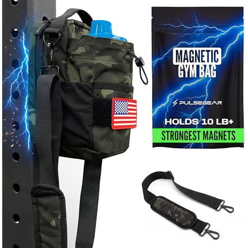 Magnetic Water Bottle Holder for Gym — 10 LB Holding Magnetic Gym Bag, Tactical Magnetic Pouch for Keys, Phone & Water Bottles up to 40oz — Crossbody Sling Bag, Gift for Gym Lover - color: Colorful