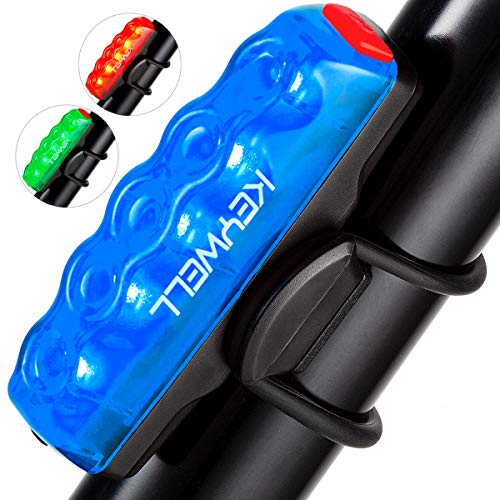 Bike Tail Light USB Rechargeable-Super Bright LED Bicycle Rear Light with Red/Blue/Green Color Waterproof Taillight for Cycling Safety