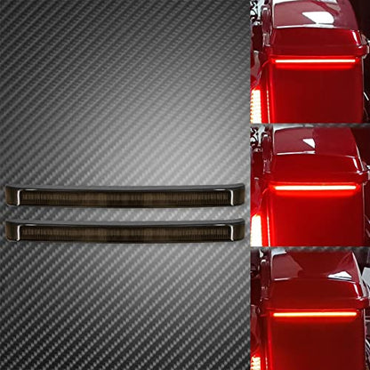Motorcycle Saddlebag Tail Light Running Brake Sequential Turn Signal LED Lamp Fit for Harley Touring Street Gilde Road King Road Gilde Electra Glide Ultra Limited 2014-2023 (Black Lens) - color: Black Lens