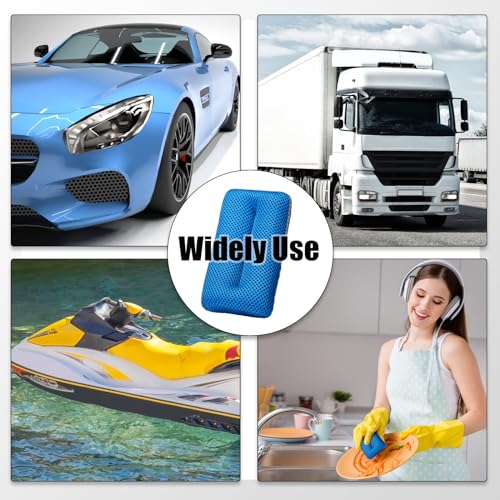 SiliFine Two Sided Bug and Tar Sponge Microfiber Bug Scrubber Car Sponge for Washing Soft Mesh, Scratch Free for Car, Truck, SUV, RV, Boat, and Motorcycle(10 Pcs)