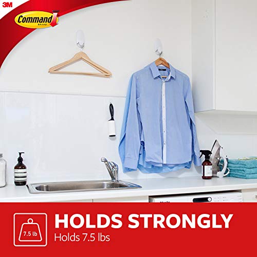 Command Clothes Hanger, 1 Hanger, 2 Strips/Pack, White, Large (Pack of 2) - size: Large (Pack of 2)