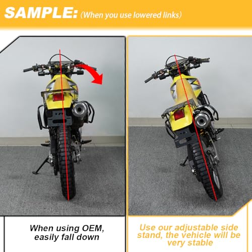 0-4'' Motorcycle Adjustable Kickstand Side Stand Fit for CRF250L 12-20/CRF300L 21-25/CRF300L Rally 22-25/CRFL300LS 23-25/CRF250L Rally 18-21