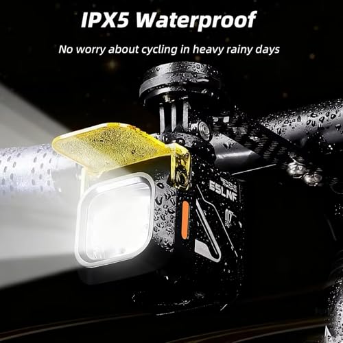 Ultra-Bright Rechargeable Bike Light, IPX5 8 Modes Including Fog Lights, Type-C Fast Charging, Rear Light with 6 Modes – Ideal for Night Riding, Mountain Biking, Commuting, Road Cycling
