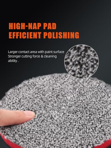 SPTA 6"(150MM) Microfiber Cutting Pads, 3PCS Soft Microfiber Wax Removal Pad, Detailing Wax Applicator Pad, for Waxing and Polishing&Scratch and Vortex Removal Pad - color: 6 Inch Sets1