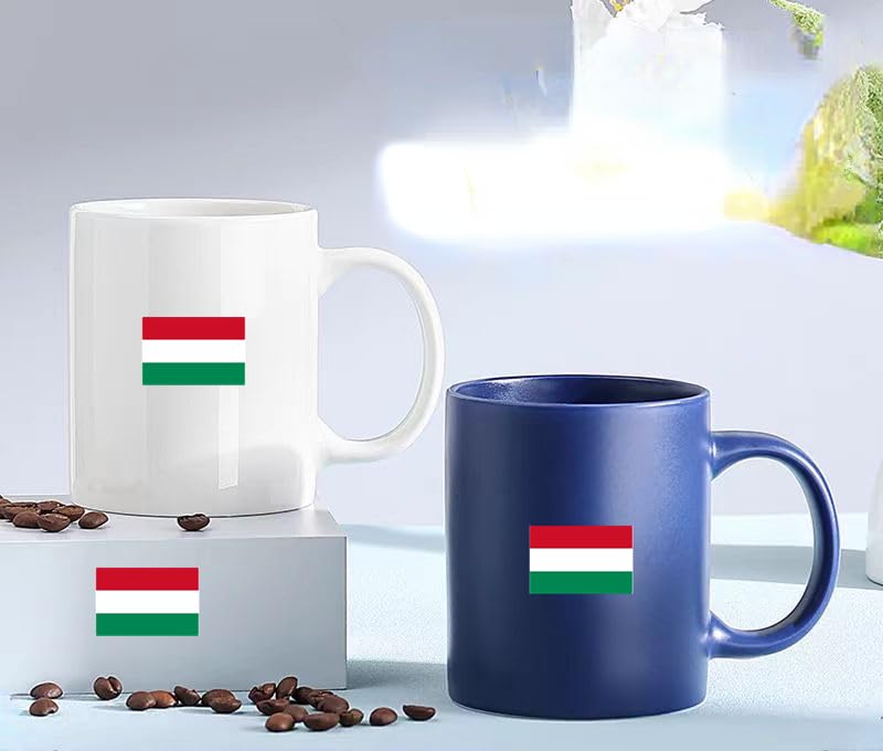 4 PCS Flag Stickers - Hungary Flag Stickers Decals for Cup Computer Laptop Car Bumper Window Helmet Musical Instrument with Smooth Surface - size: Hungary