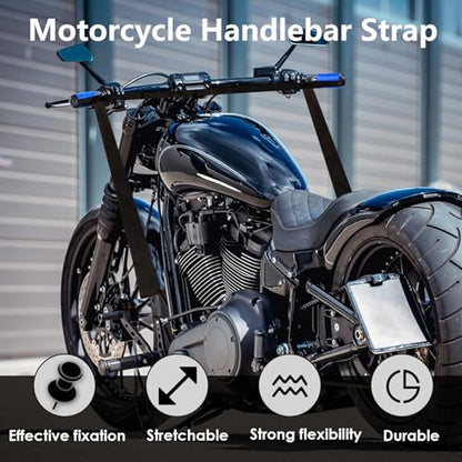 Kzinrft Motorcycle Handle Strap is Easy to Adjust and Can Maintain Vehicle Stability and Safety During Transportation, Suitable for All Tricycle Bike ATV Scooter (Blue) - color: blue