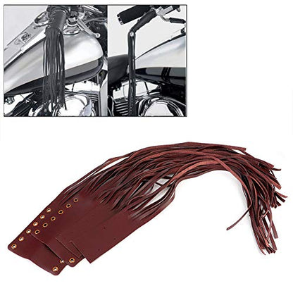 Motorcycle Tassels, Qiilu Universal Hand Grips Tassel Fringe Wrap Cover Motorcycle Brake Clutch Lever Streamer 7/8in 1in Fit for (Claret-red) - color: claret-red
