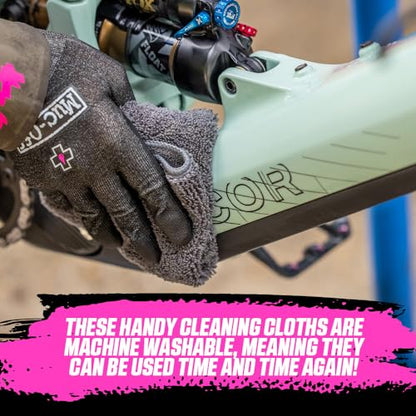 Muc Off Premium Microfibre Cleaning & Polishing Cloth, Grey