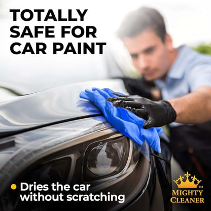 Premium 2pk +1 Free Shammy Cloth for Car Drying - 26"x17" - Super Absorbent Chamois Towel - Scratch-Free, Reusable & Soft Wash Cloth - Car Drying Towels - color: Purple, Blue, Yellow