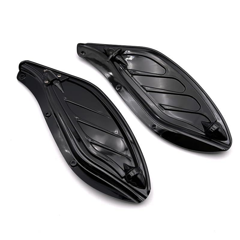 IZX fit for Harley Touring CVO Electra Street Glide Ultra Classic FLHX FLHTCSE Tri Glide Ultra Classic 96-13 Motorcycle Air Deflector Side Wing Windshield Fairing (Black) - color: Black