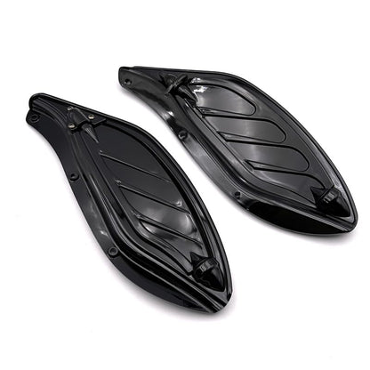 IZX fit for Harley Touring CVO Electra Street Glide Ultra Classic FLHX FLHTCSE Tri Glide Ultra Classic 96-13 Motorcycle Air Deflector Side Wing Windshield Fairing (Black) - color: Black