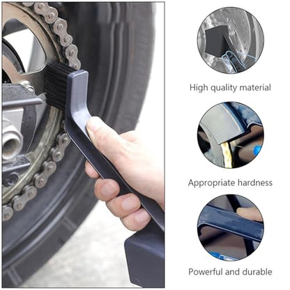 Motorcycle Chain Cleaner Tool with Rubber Cleaning Brush for Bike Chains and Sprockets for Outdoor Cycling and Motorbike Gear Cleaning