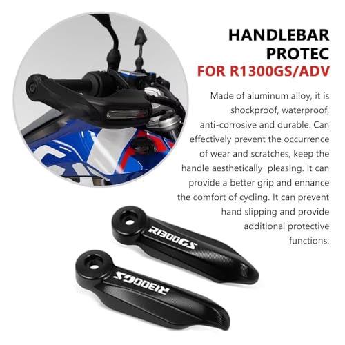 For R1300GS R1300 GS R1300GS ADV 2023 2024 2025 Motorcycle Handlebar Protectors Handguards Sliders (Silver) - color: Silver