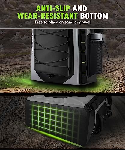 NICECNC Waterproof Motorcycle Backpack 40L, 500D PVC Multi-functional Motorcycle Rear Seat Bag Dry Bag Tail Bag Helmet Luggage Bag for Riding Camping Boating - color: Grey