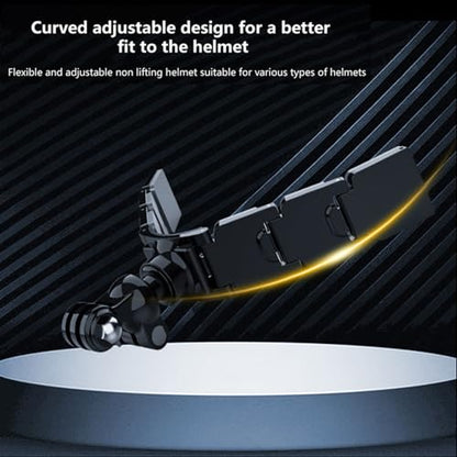 FLW418 Motorcycle Helmet Chin Mount Kits With Bracket Compatible with Gopro Hero 12,Dirt Bike Head Strap Clamp Holder, Quick Release Racing Cycling Accessories for DJI 3/4 Insta360 SJCAM Action Camera
