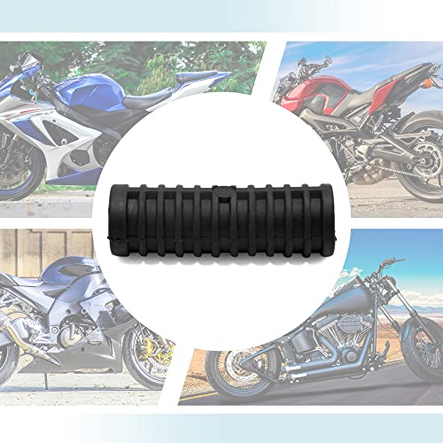 uxcell 1 Pair 12mm 15mm Inner Diameter Rubber Nonslip Footrest Pedal Foot Peg Cover Shell Black for Motorcycle