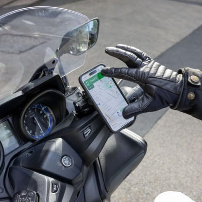 Quad Lock Brake Reservoir Motorcycle Phone Mount Kit with Vibration Dampener and MAG Universal Adaptor - size: Brake Reservoir Mount