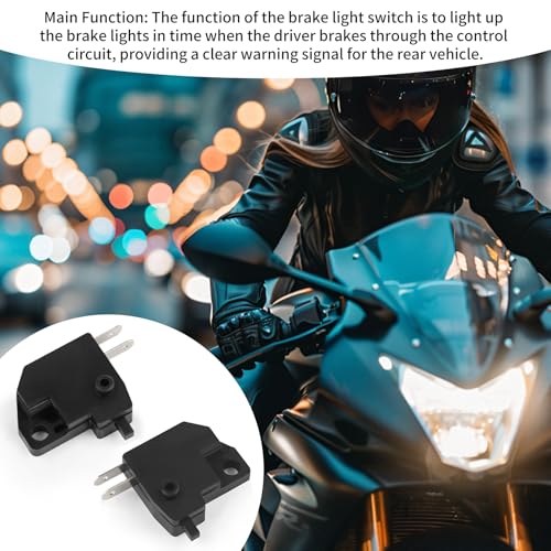Motorcycle Brake Light Switch 1 Pair (Left and Right),Universal Brake Light Switch Sturdy Plastic for 50cc-250cc ATV, Dirt Bike, Scooter, Moped,Compatible with Honda, Kawasaki, Suzuki, Yamaha