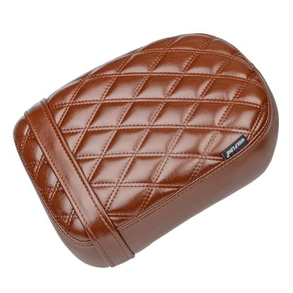 Motorcycle Passenger Comfort Seat Fit for CMX1100 Rebel 1100/DCT/SE 2021-2026, Leather Rear Saddle Back Cushion Pillion Pad, Brown Stitching - color: Rear - Brown-A